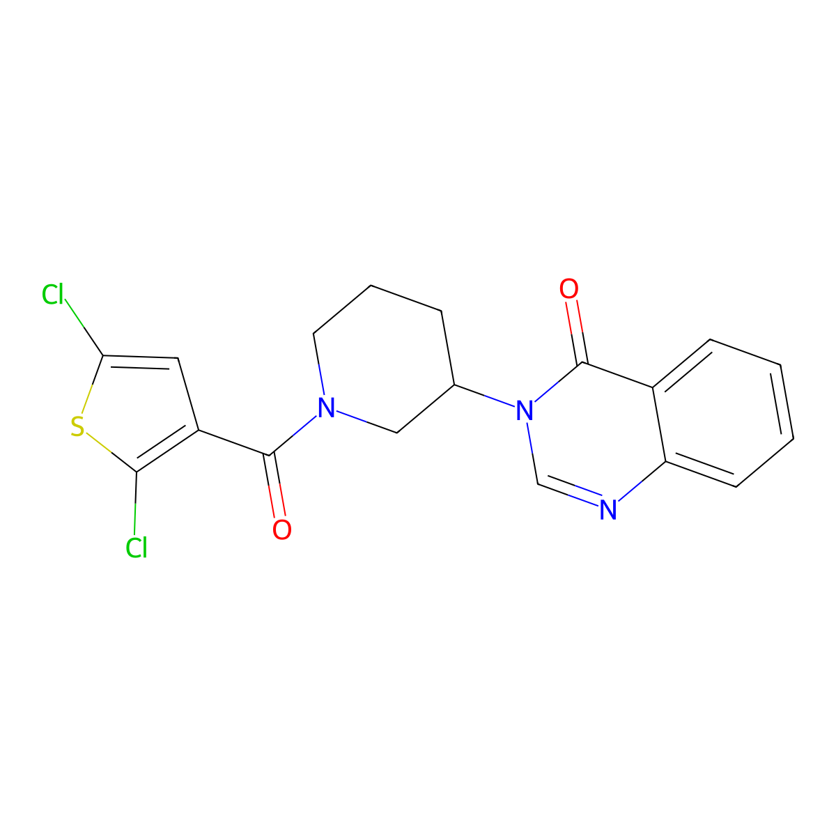 3-(1-(2,5-dichlorothiophene-3-carbonyl)piperidin-3-yl)quinazolin-4(3H)-one molecular structure, CAS 2034517-94-5