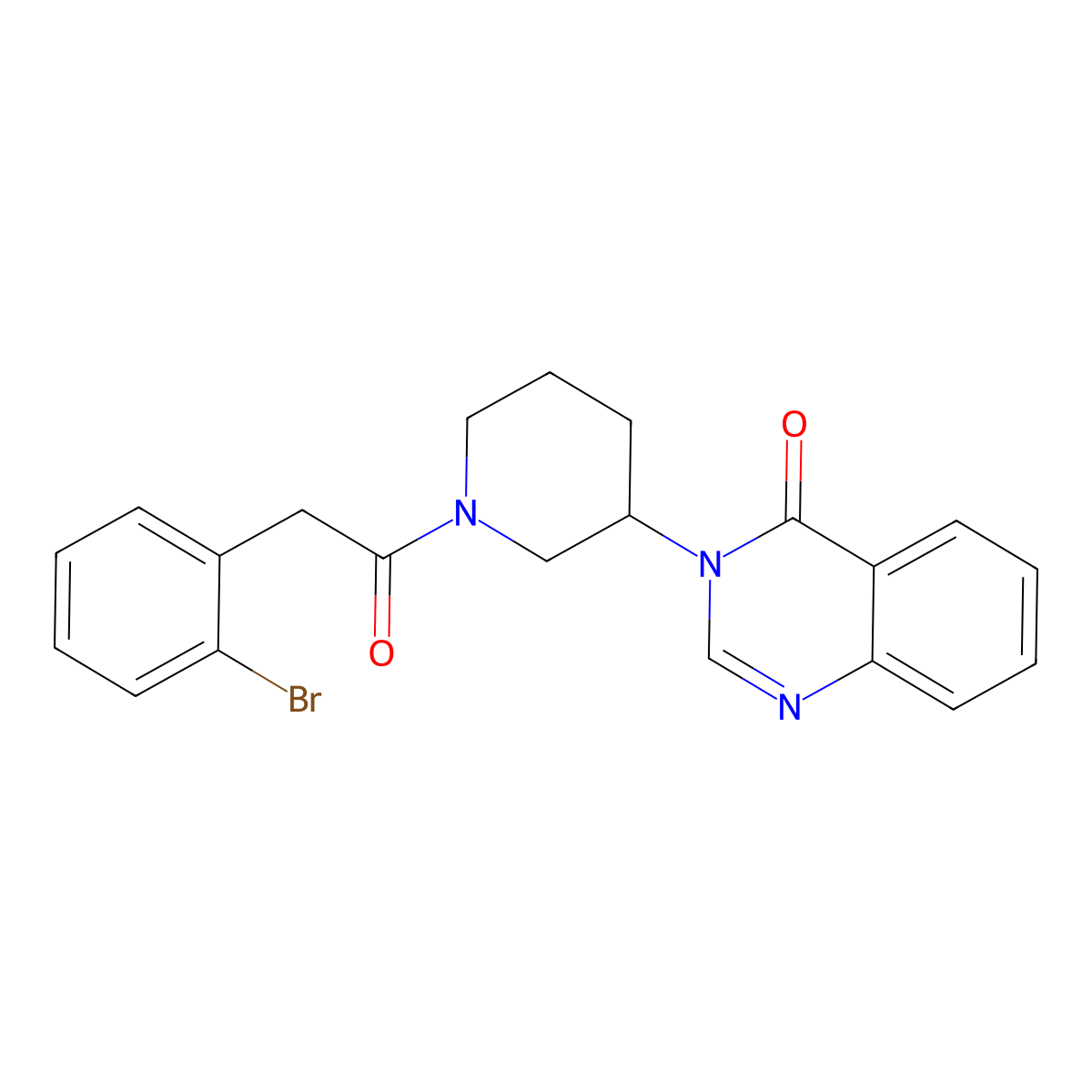 3-(1-(2-(2-bromophenyl)acetyl)piperidin-3-yl)quinazolin-4(3H)-one molecular structure, CAS 2034518-02-8