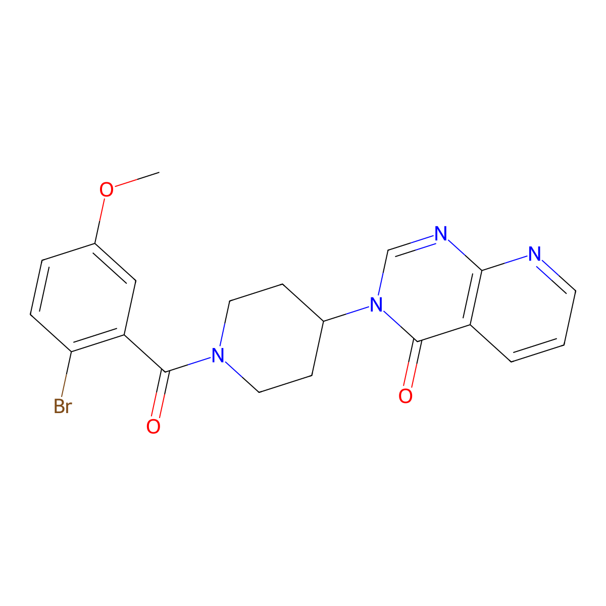 3-(1-(2-bromo-5-methoxybenzoyl)piperidin-4-yl)pyrido[2,3-d]pyrimidin-4(3H)-one molecular structure, CAS 2034518-37-9