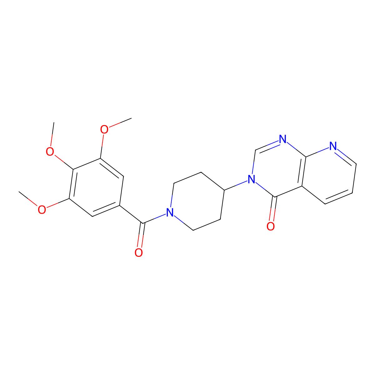 3-(1-(3,4,5-trimethoxybenzoyl)piperidin-4-yl)pyrido[2,3-d]pyrimidin-4(3H)-one molecular structure, CAS 2034518-60-8