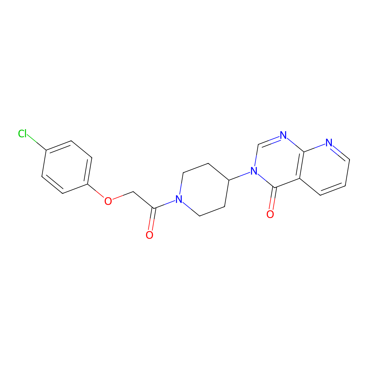 3-(1-(2-(4-chlorophenoxy)acetyl)piperidin-4-yl)pyrido[2,3-d]pyrimidin-4(3H)-one molecular structure, CAS 2034518-66-4