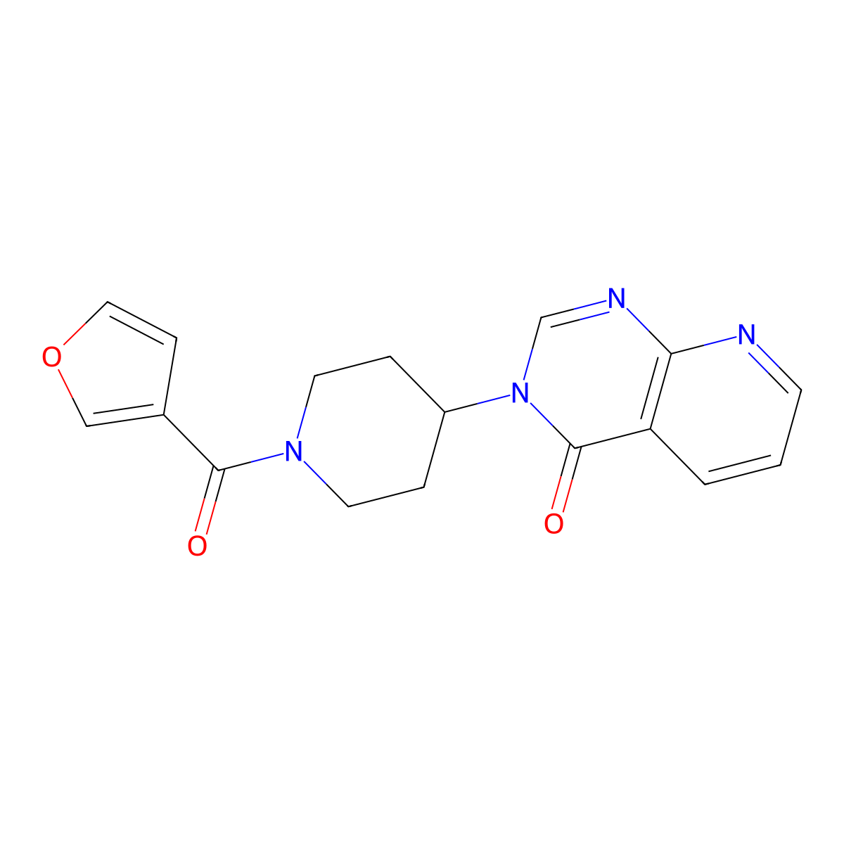 3-(1-(furan-3-carbonyl)piperidin-4-yl)pyrido[2,3-d]pyrimidin-4(3H)-one molecular structure, CAS 2034519-13-4