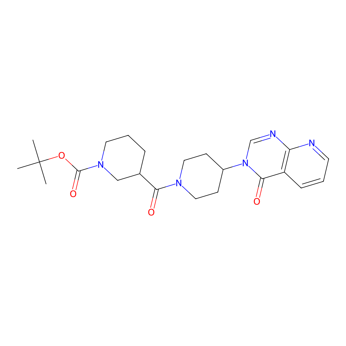 tert-butyl 3-(4-(4-oxopyrido[2,3-d]pyrimidin-3(4H)-yl)piperidine-1-carbonyl)piperidine-1-carboxylate molecular structure, CAS 2034519-22-5