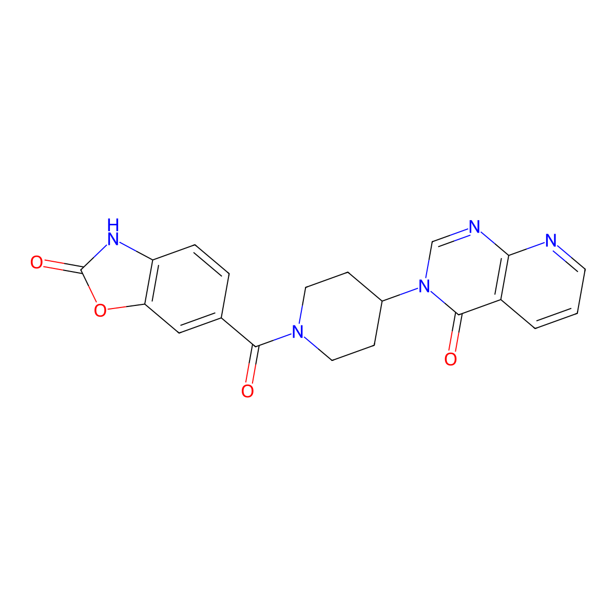 6-(4-(4-oxopyrido[2,3-d]pyrimidin-3(4H)-yl)piperidine-1-carbonyl)benzo[d]oxazol-2(3H)-one molecular structure, CAS 2034519-52-1