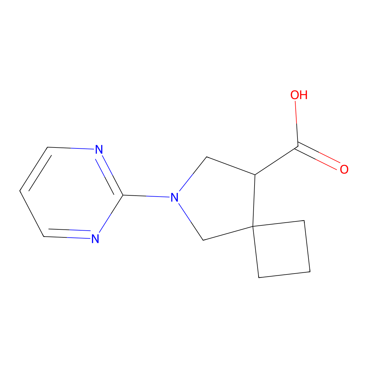6-(Pyrimidin-2-yl)-6-azaspiro[3.4]octane-8-carboxylic acid molecular structure, CAS 2034520-14-2