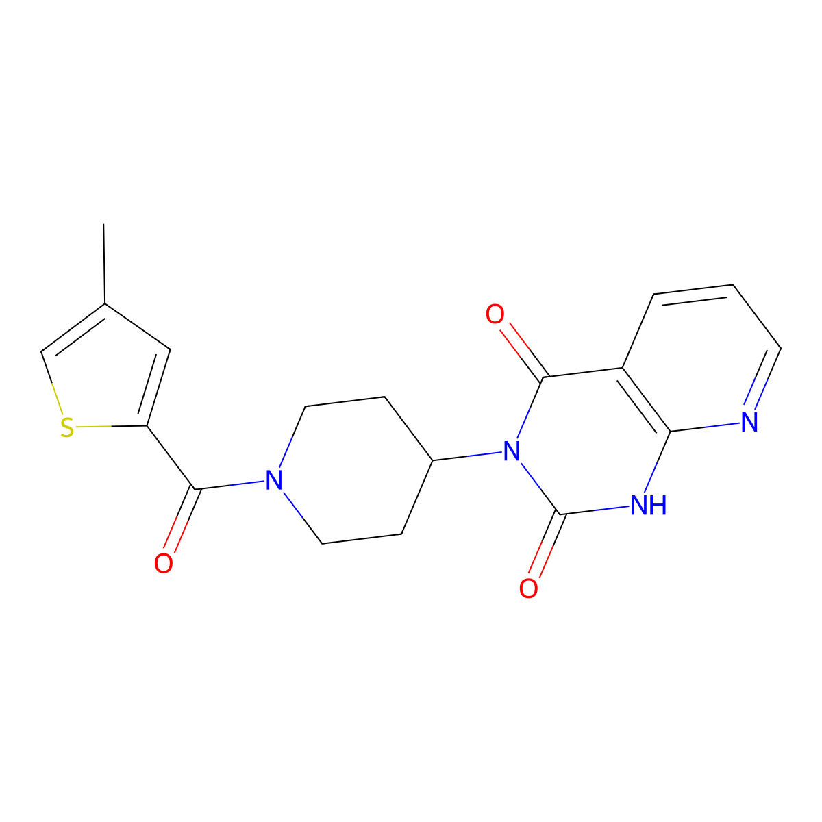 3-(1-(4-methylthiophene-2-carbonyl)piperidin-4-yl)pyrido[2,3-d]pyrimidine-2,4(1H,3H)-dione molecular structure, CAS 2034520-47-1
