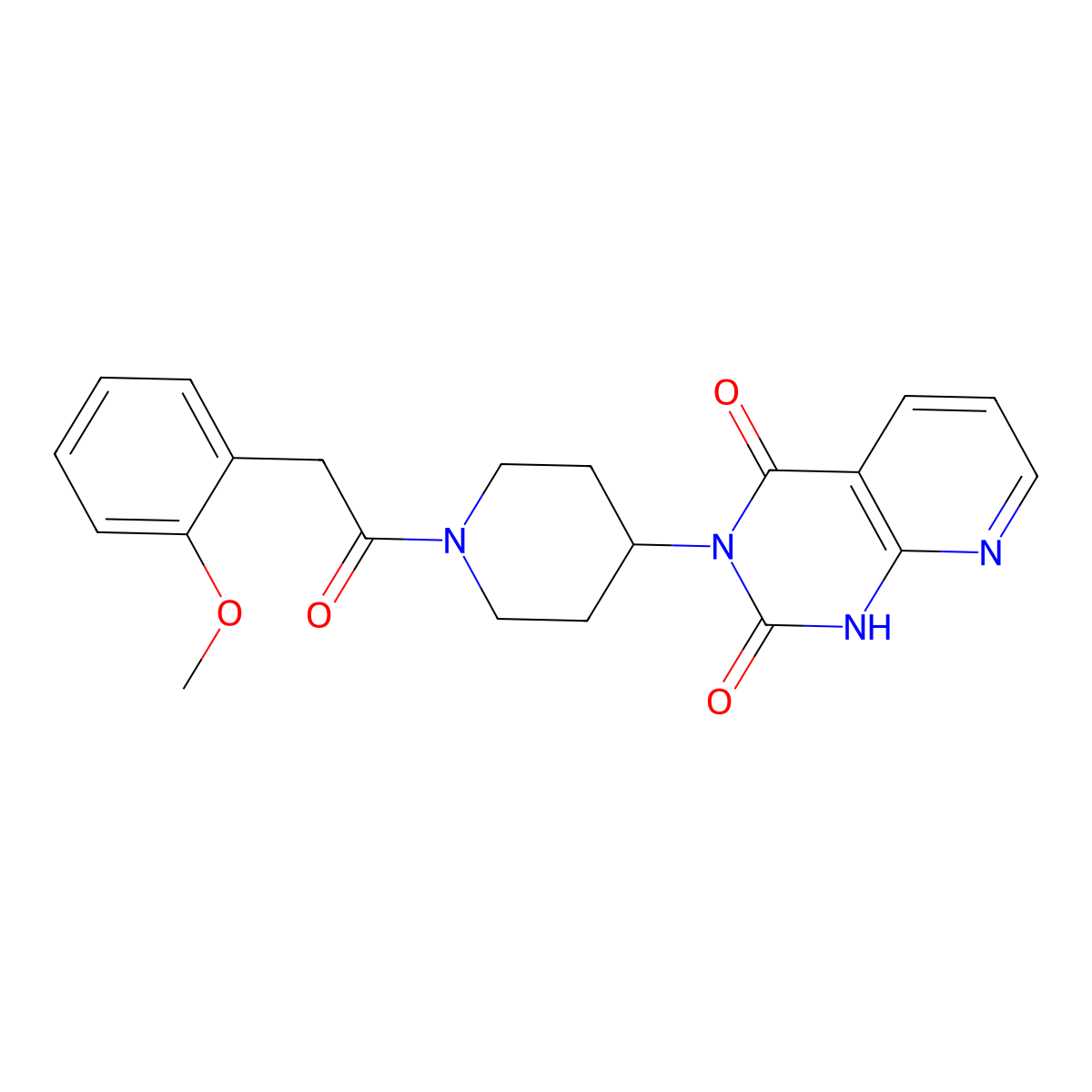 3-(1-(2-(2-methoxyphenyl)acetyl)piperidin-4-yl)pyrido[2,3-d]pyrimidine-2,4(1H,3H)-dione molecular structure, CAS 2034520-52-8