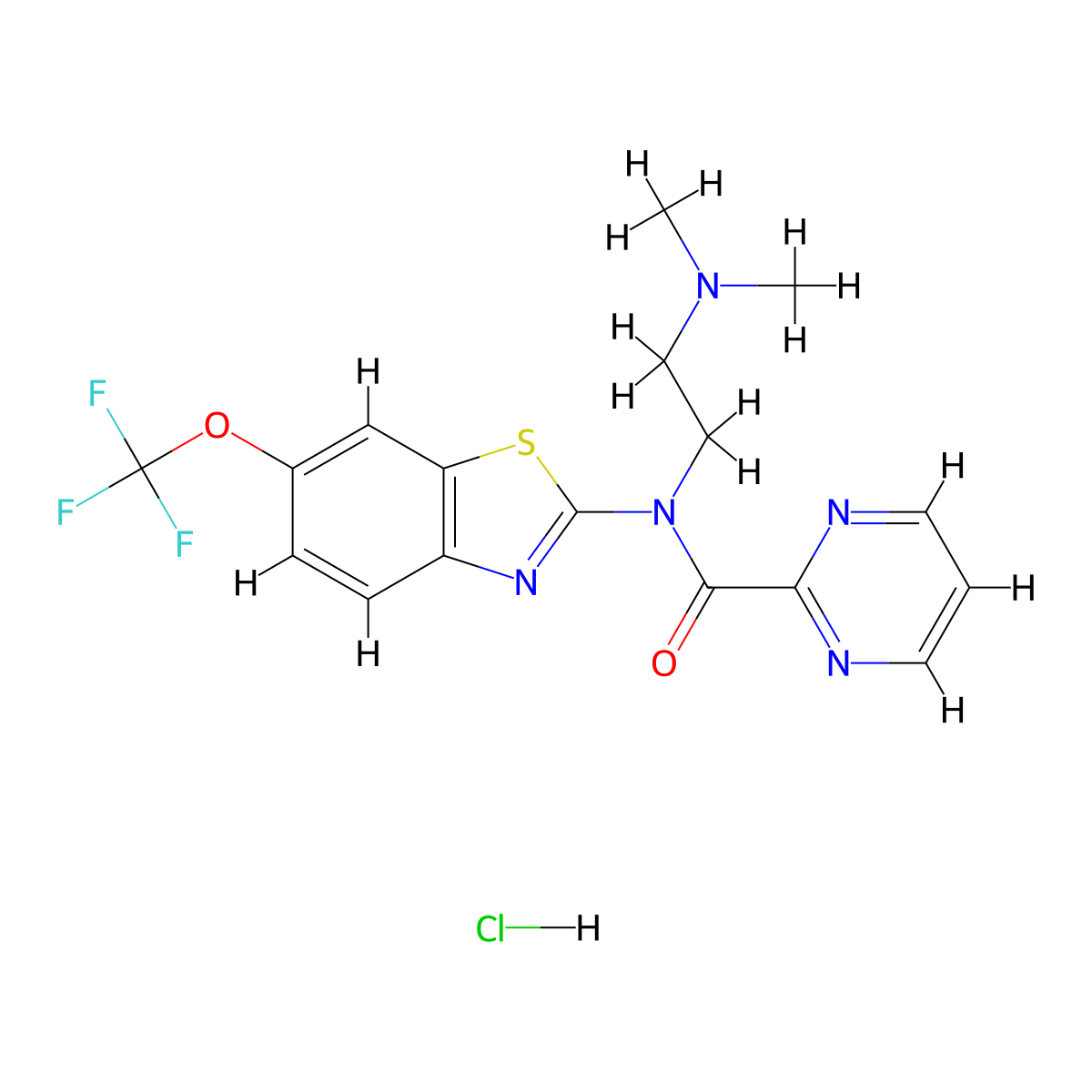 N-(2-(dimethylamino)ethyl)-N-(6-(trifluoromethoxy)benzo[d]thiazol-2-yl)pyrimidine-2-carboxamide hydrochloride molecular structure, CAS 2034520-73-3