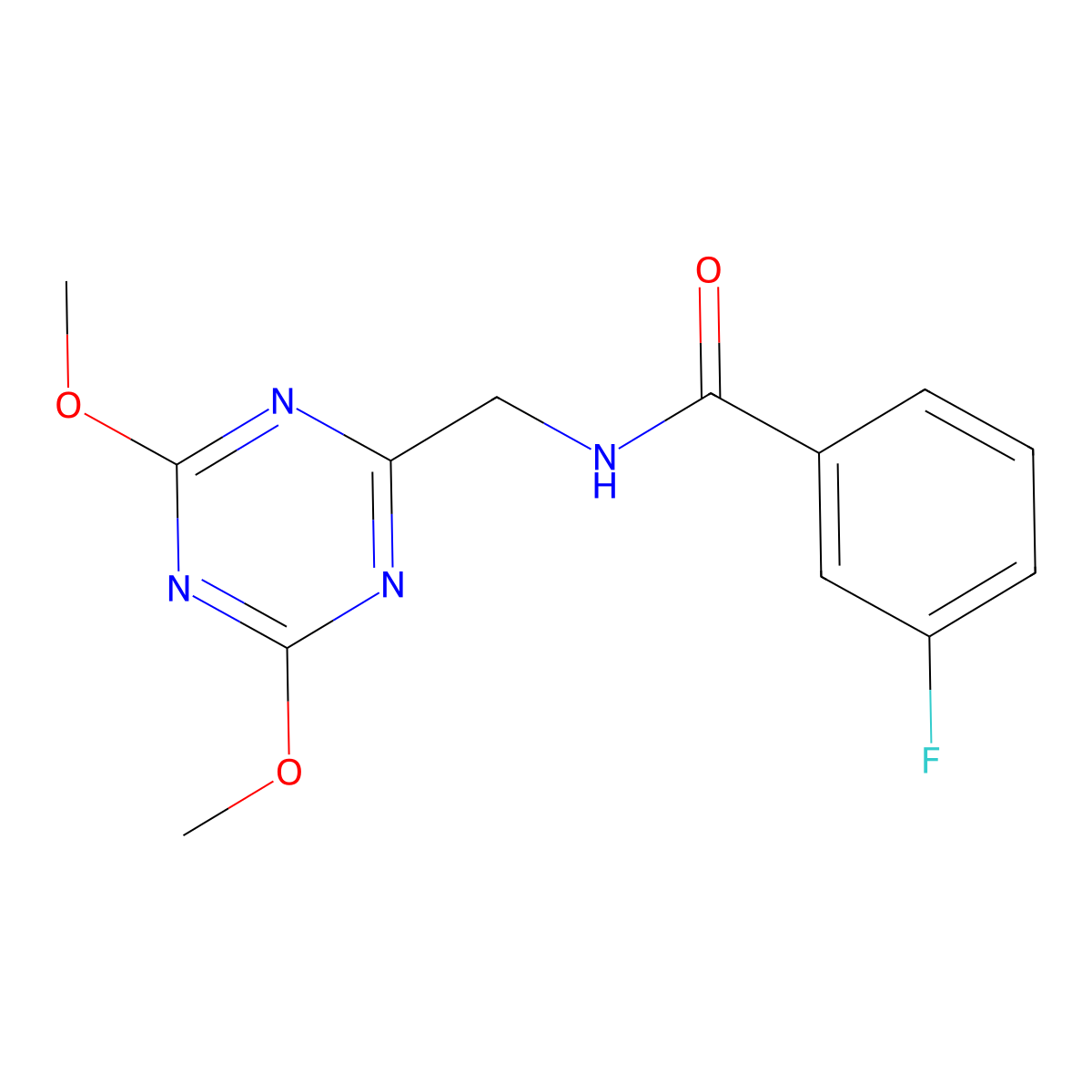 N-[(4,6-dimethoxy-1,3,5-triazin-2-yl)methyl]-3-fluorobenzamide molecular structure, CAS 2034520-83-5