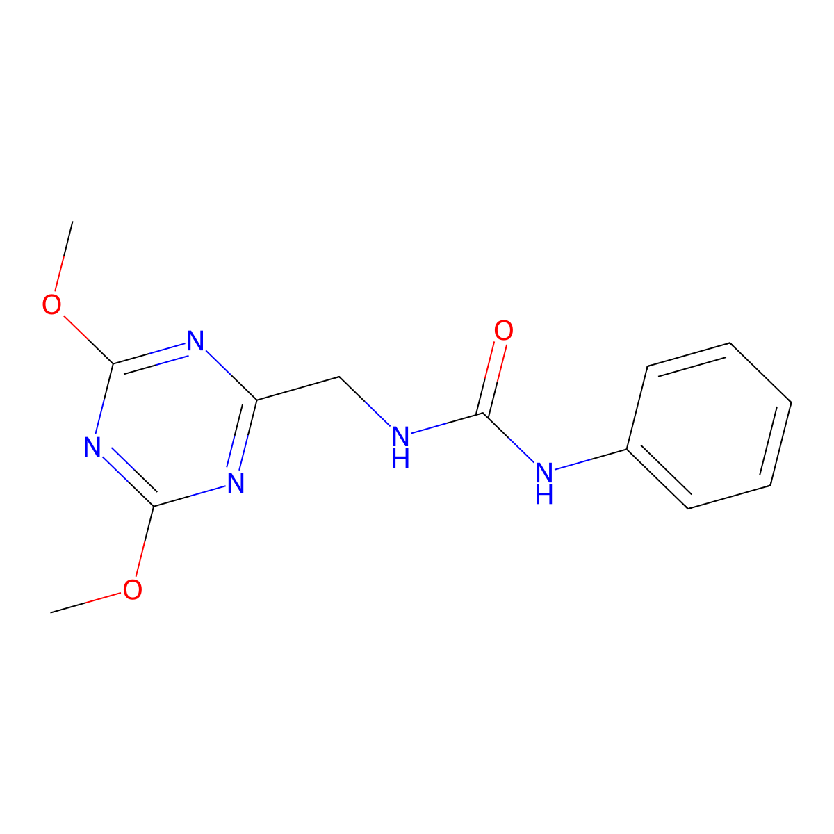 1-((4,6-Dimethoxy-1,3,5-triazin-2-yl)methyl)-3-phenylurea molecular structure, CAS 2034521-32-7