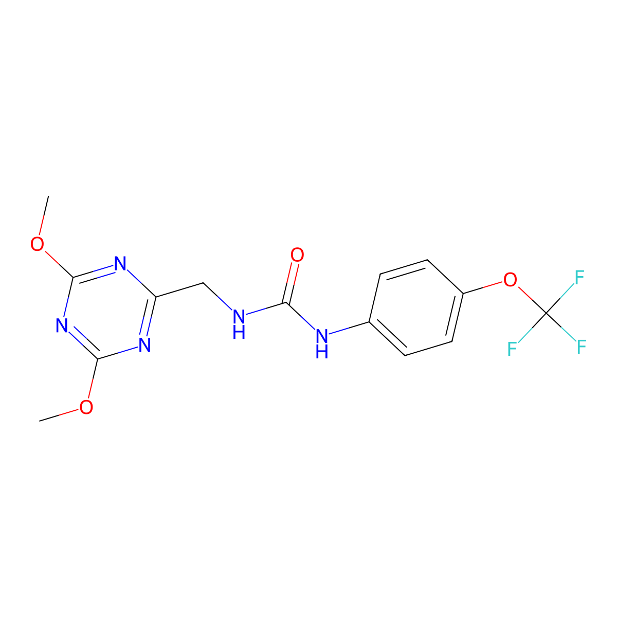 1-((4,6-Dimethoxy-1,3,5-triazin-2-yl)methyl)-3-(4-(trifluoromethoxy)phenyl)urea molecular structure, CAS 2034521-56-5