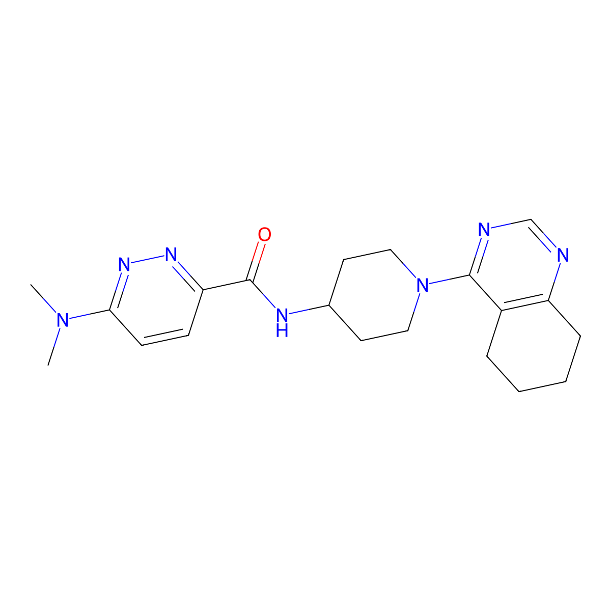 6-(dimethylamino)-N-[1-(5,6,7,8-tetrahydroquinazolin-4-yl)piperidin-4-yl]pyridazine-3-carboxamide molecular structure, CAS 2034521-74-7