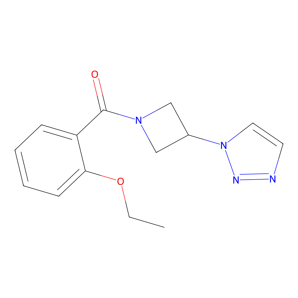 (3-(1H-1,2,3-triazol-1-yl)azetidin-1-yl)(2-ethoxyphenyl)methanone molecular structure, CAS 2034522-41-1