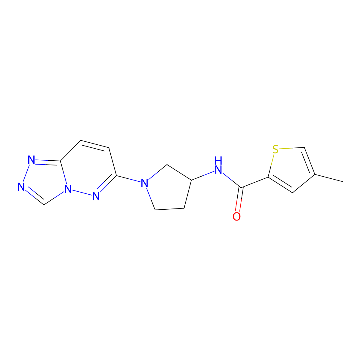 N-(1-([1,2,4]triazolo[4,3-b]pyridazin-6-yl)pyrrolidin-3-yl)-4-methylthiophene-2-carboxamide molecular structure, CAS 2034522-50-2