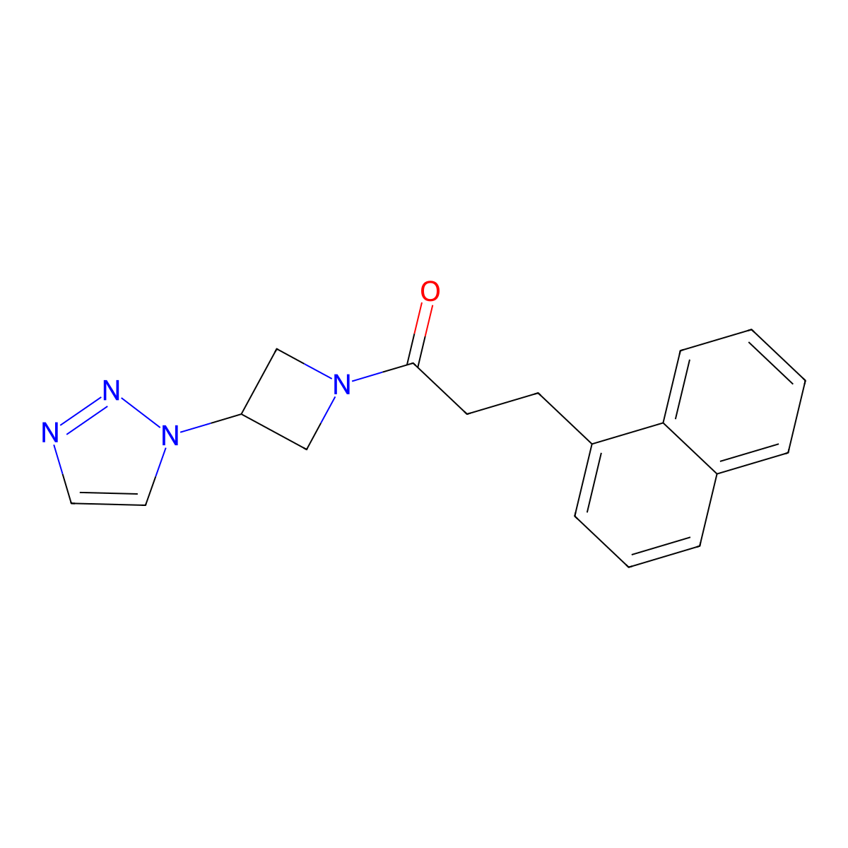 1-(3-(1H-1,2,3-triazol-1-yl)azetidin-1-yl)-3-(naphthalen-1-yl)propan-1-one molecular structure, CAS 2034522-55-7
