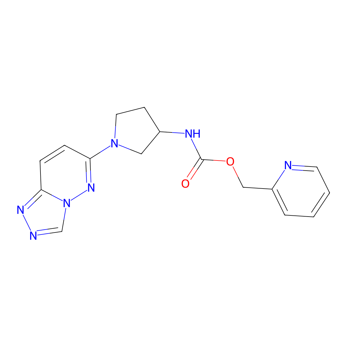 Pyridin-2-ylmethyl (1-([1,2,4]triazolo[4,3-b]pyridazin-6-yl)pyrrolidin-3-yl)carbamate molecular structure, CAS 2034522-79-5