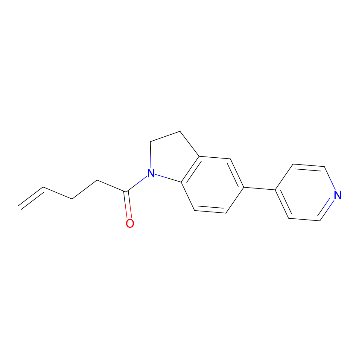 1-(5-(Pyridin-4-yl)indolin-1-yl)pent-4-en-1-one molecular structure, CAS 2034522-87-5