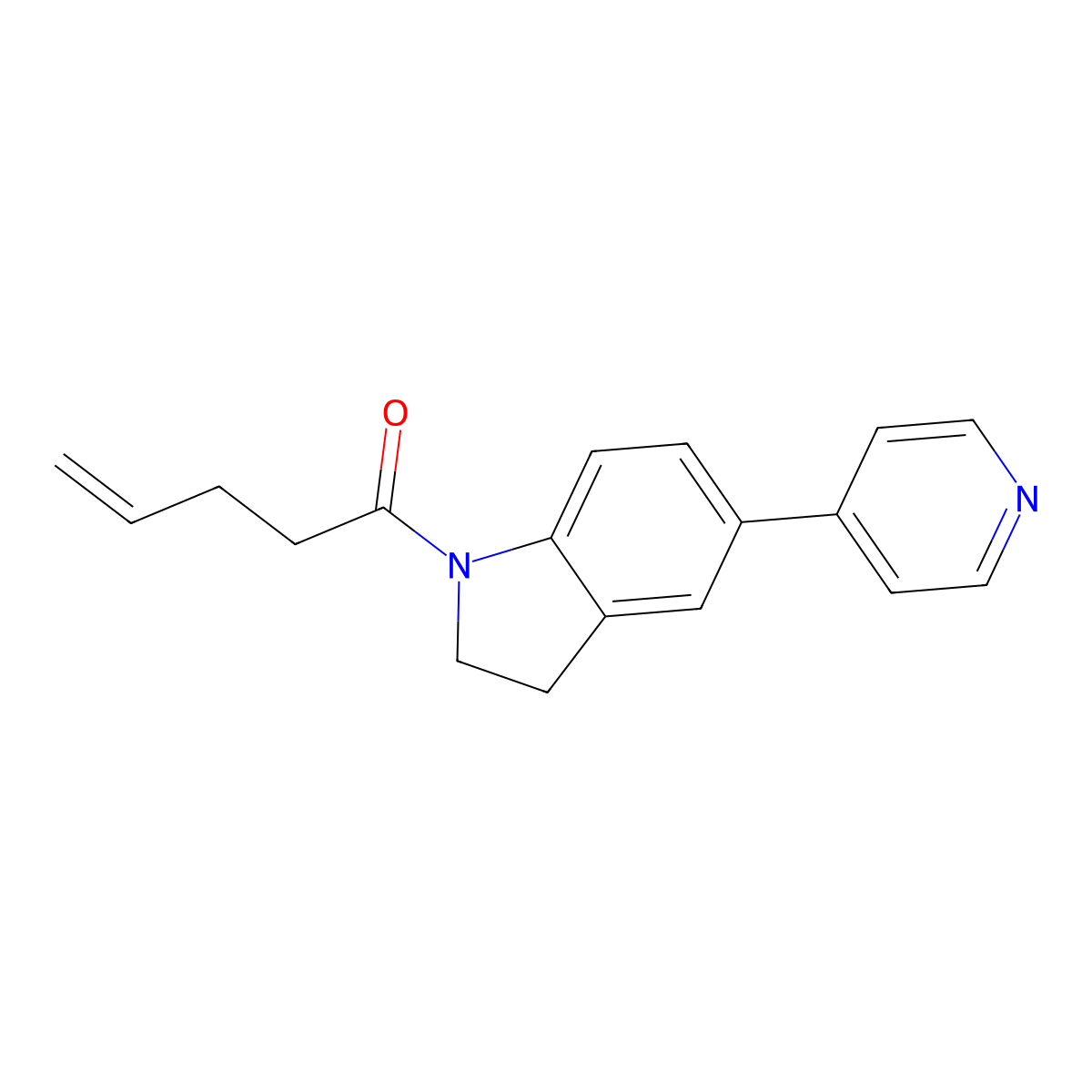 1-(5-(Pyridin-4-yl)indolin-1-yl)pent-4-en-1-one molecular structure, CAS 2034522-87-5