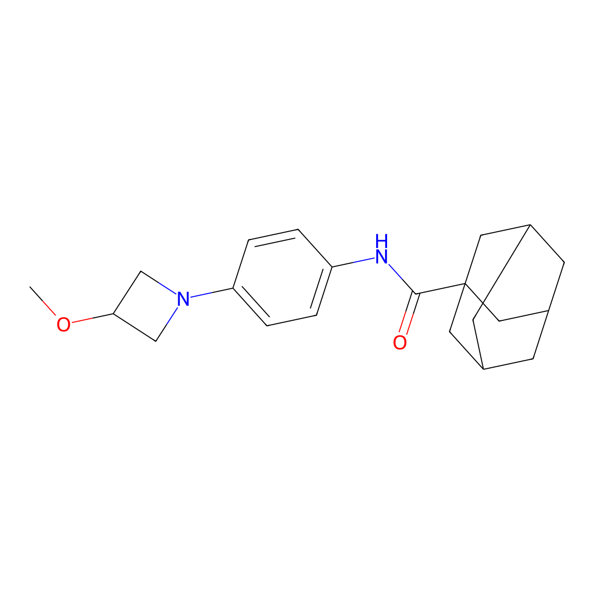 N-[4-(3-methoxyazetidin-1-yl)phenyl]adamantane-1-carboxamide molecular structure, CAS 2034523-68-5