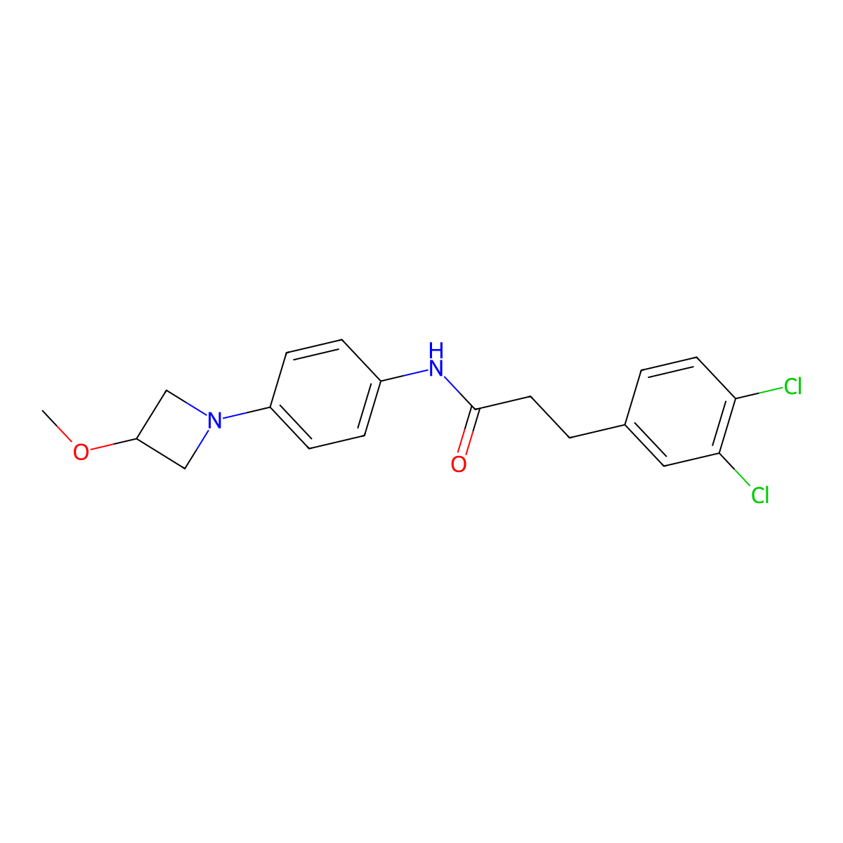 3-(3,4-dichlorophenyl)-N-[4-(3-methoxyazetidin-1-yl)phenyl]propanamide molecular structure, CAS 2034523-80-1