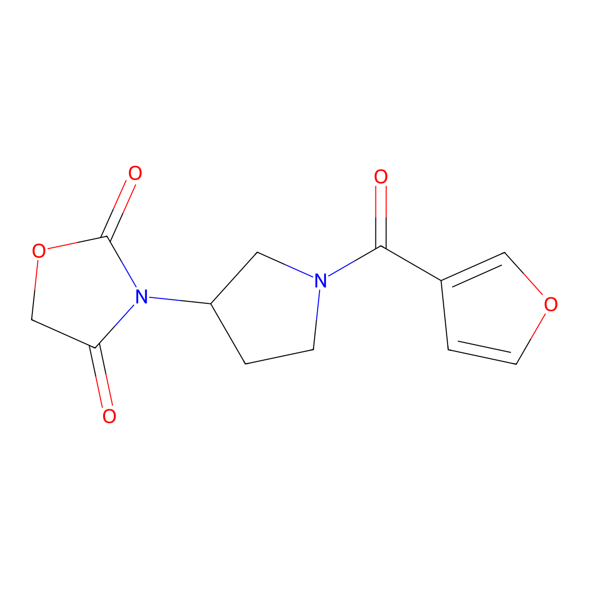 3-(1-(Furan-3-carbonyl)pyrrolidin-3-yl)oxazolidine-2,4-dione molecular structure, CAS 2034523-86-7