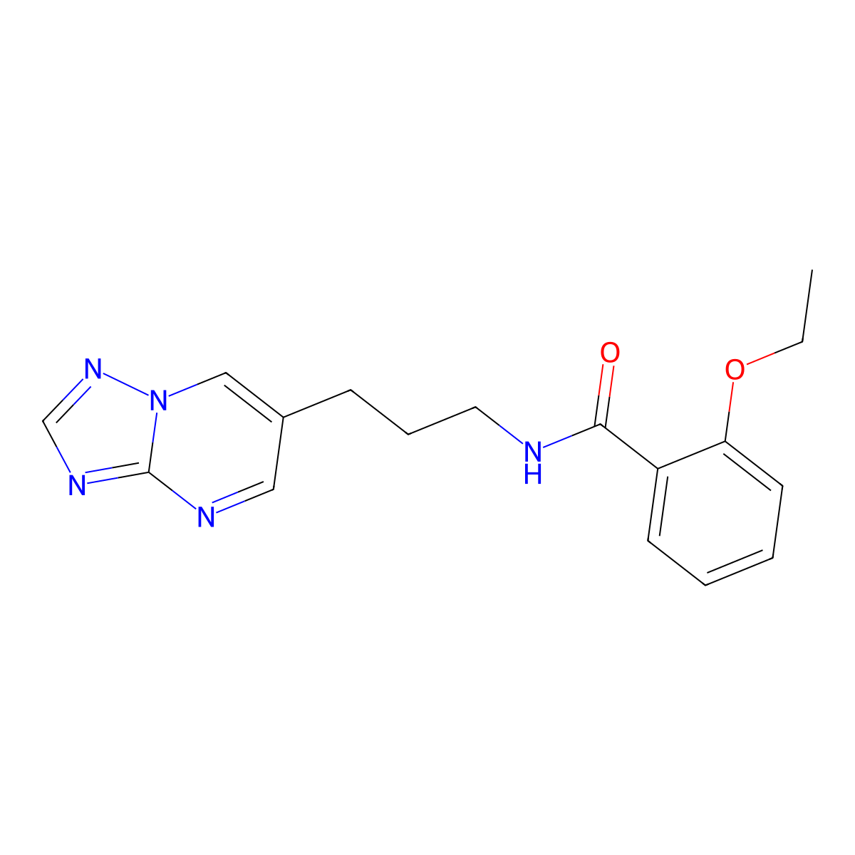 N-(3-([1,2,4]triazolo[1,5-a]pyrimidin-6-yl)propyl)-2-ethoxybenzamide molecular structure, CAS 2034523-88-9