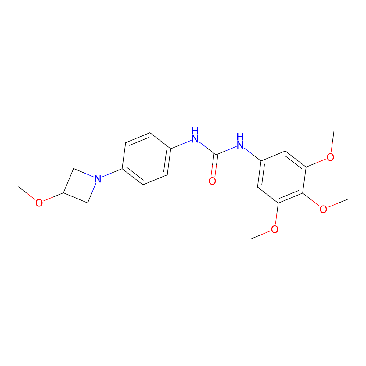 1-[4-(3-Methoxyazetidin-1-yl)phenyl]-3-(3,4,5-trimethoxyphenyl)urea molecular structure, CAS 2034524-17-7