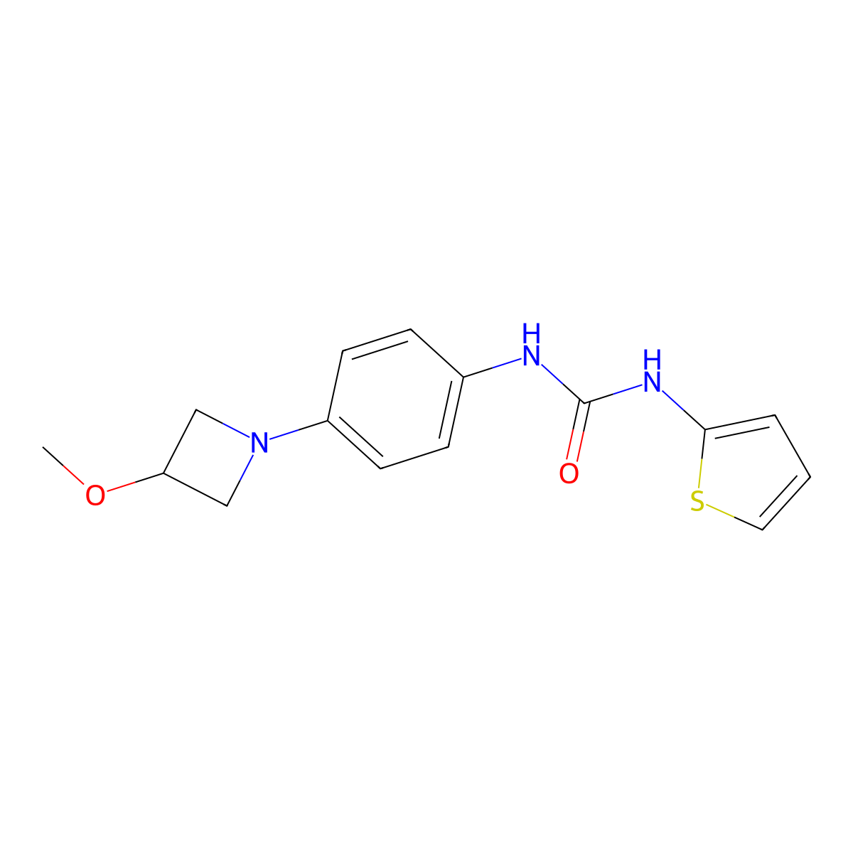 1-(4-(3-Methoxyazetidin-1-yl)phenyl)-3-(thiophen-2-yl)urea molecular structure, CAS 2034524-22-4