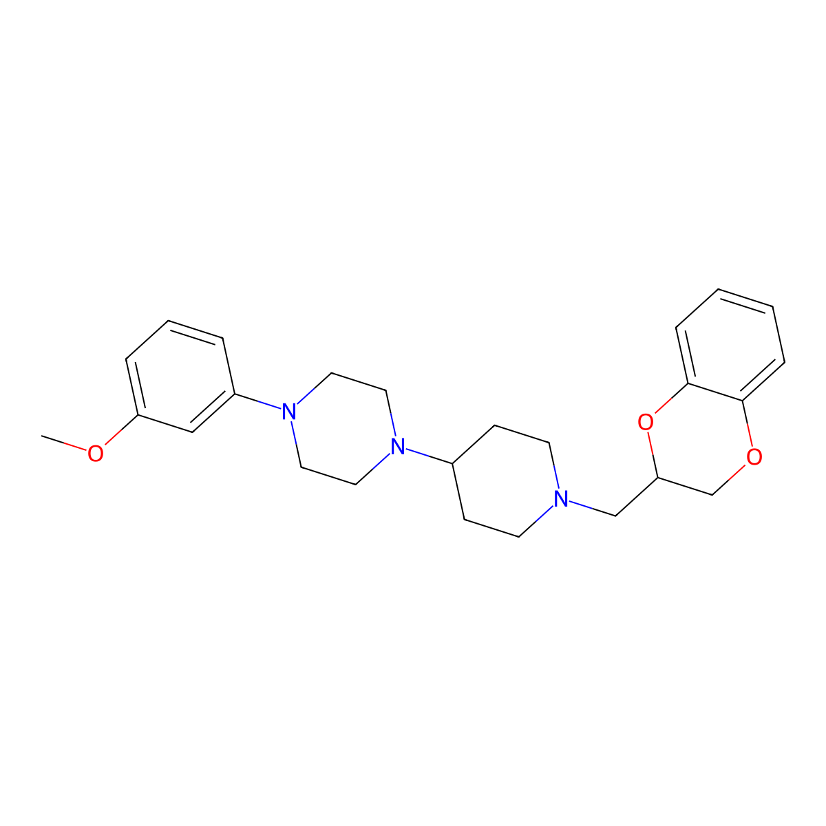 1-(1-((2,3-Dihydrobenzo[b][1,4]dioxin-2-yl)methyl)piperidin-4-yl)-4-(3-methoxyphenyl)piperazine molecular structure, CAS 2034524-25-7