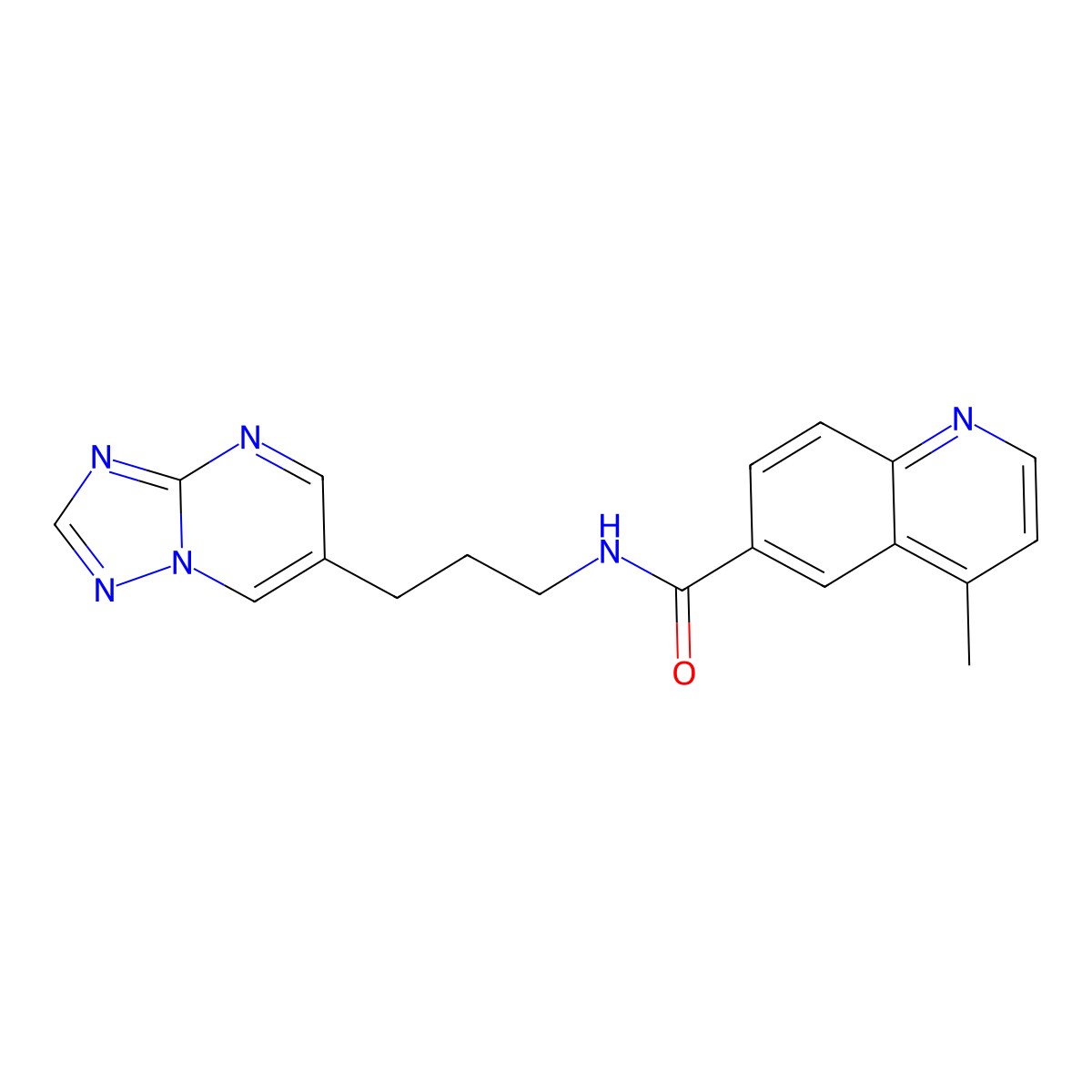 N-(3-([1,2,4]triazolo[1,5-a]pyrimidin-6-yl)propyl)-4-methylquinoline-6-carboxamide molecular structure, CAS 2034524-31-5