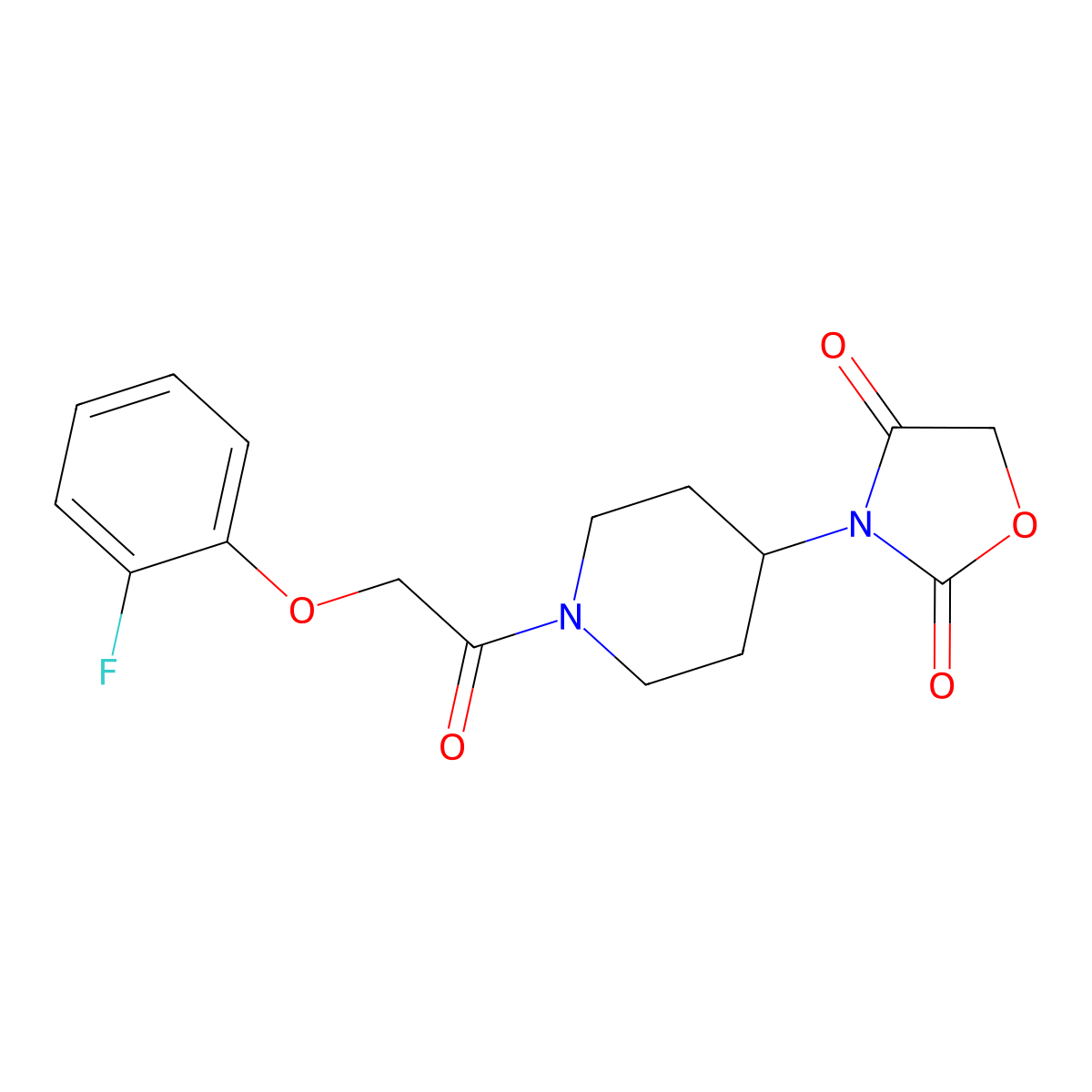 3-(1-(2-(2-Fluorophenoxy)acetyl)piperidin-4-yl)oxazolidine-2,4-dione molecular structure, CAS 2034524-33-7