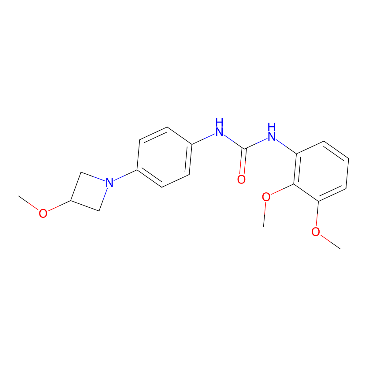 1-(2,3-Dimethoxyphenyl)-3-(4-(3-methoxyazetidin-1-yl)phenyl)urea molecular structure, CAS 2034524-34-8