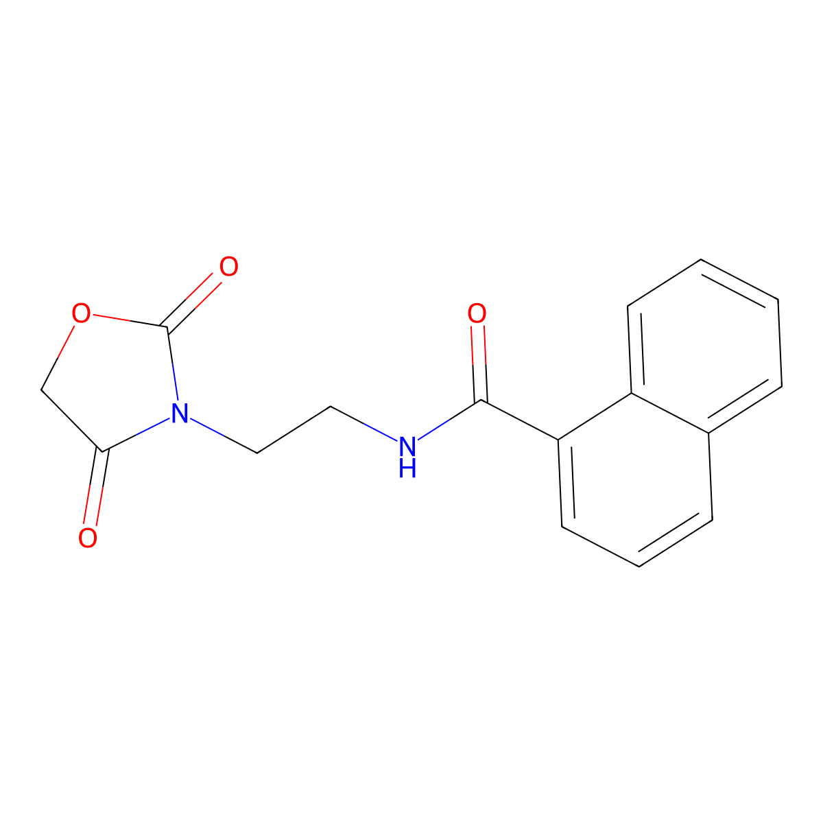 N-(2-(2,4-dioxooxazolidin-3-yl)ethyl)-1-naphthamide molecular structure, CAS 2034524-68-8