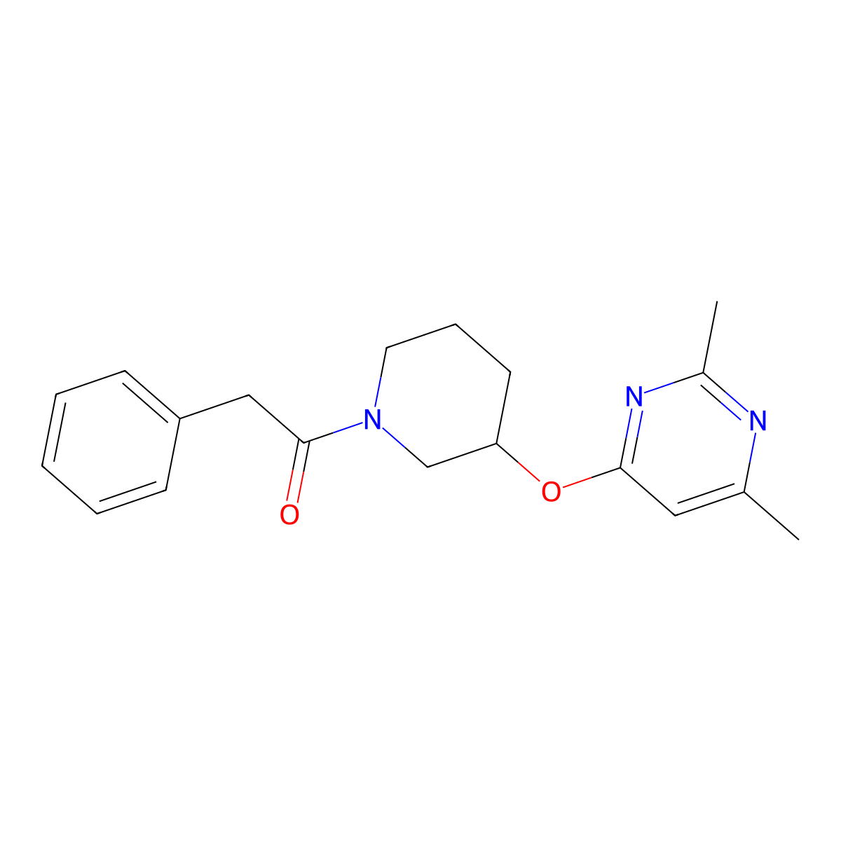 1-(3-((2,6-Dimethylpyrimidin-4-yl)oxy)piperidin-1-yl)-2-phenylethanone molecular structure, CAS 2034524-69-9