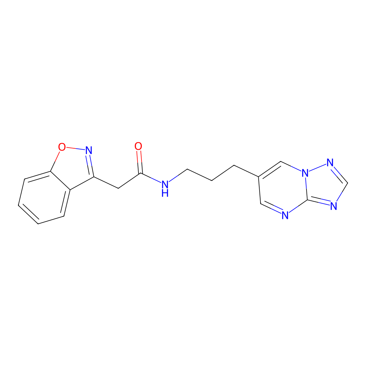 N-(3-([1,2,4]triazolo[1,5-a]pyrimidin-6-yl)propyl)-2-(benzo[d]isoxazol-3-yl)acetamide molecular structure, CAS 2034525-16-9