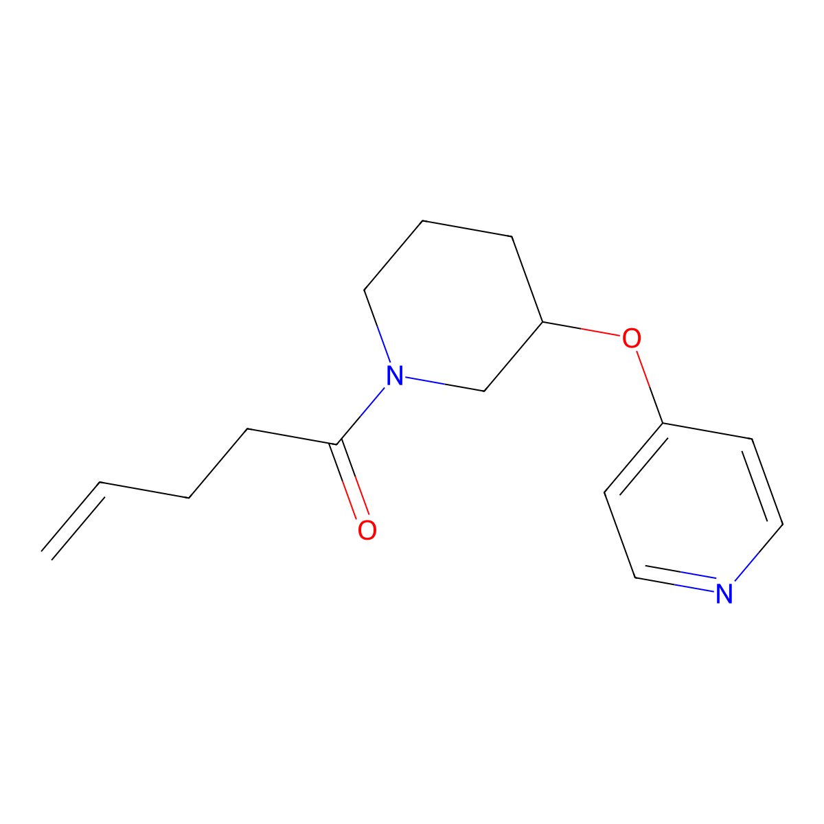 1-(3-(Pyridin-4-yloxy)piperidin-1-yl)pent-4-en-1-one molecular structure, CAS 2034525-51-2