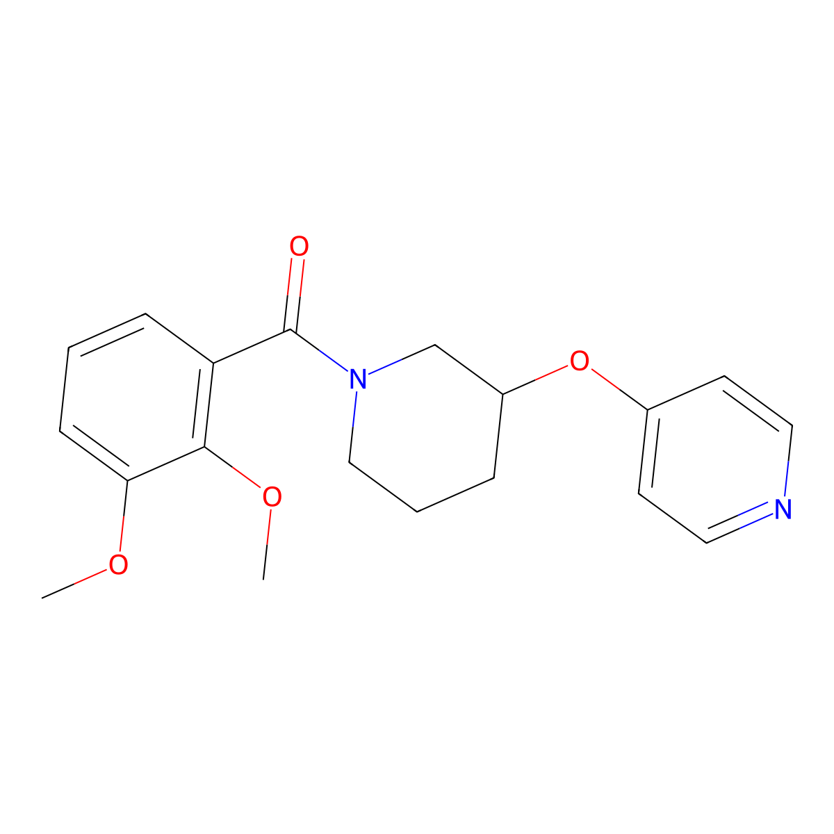 (2,3-Dimethoxyphenyl)(3-(pyridin-4-yloxy)piperidin-1-yl)methanone molecular structure, CAS 2034525-55-6
