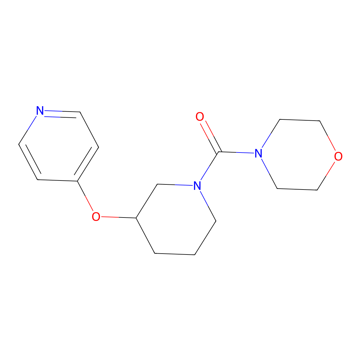 Morpholino(3-(pyridin-4-yloxy)piperidin-1-yl)methanone molecular structure, CAS 2034525-67-0