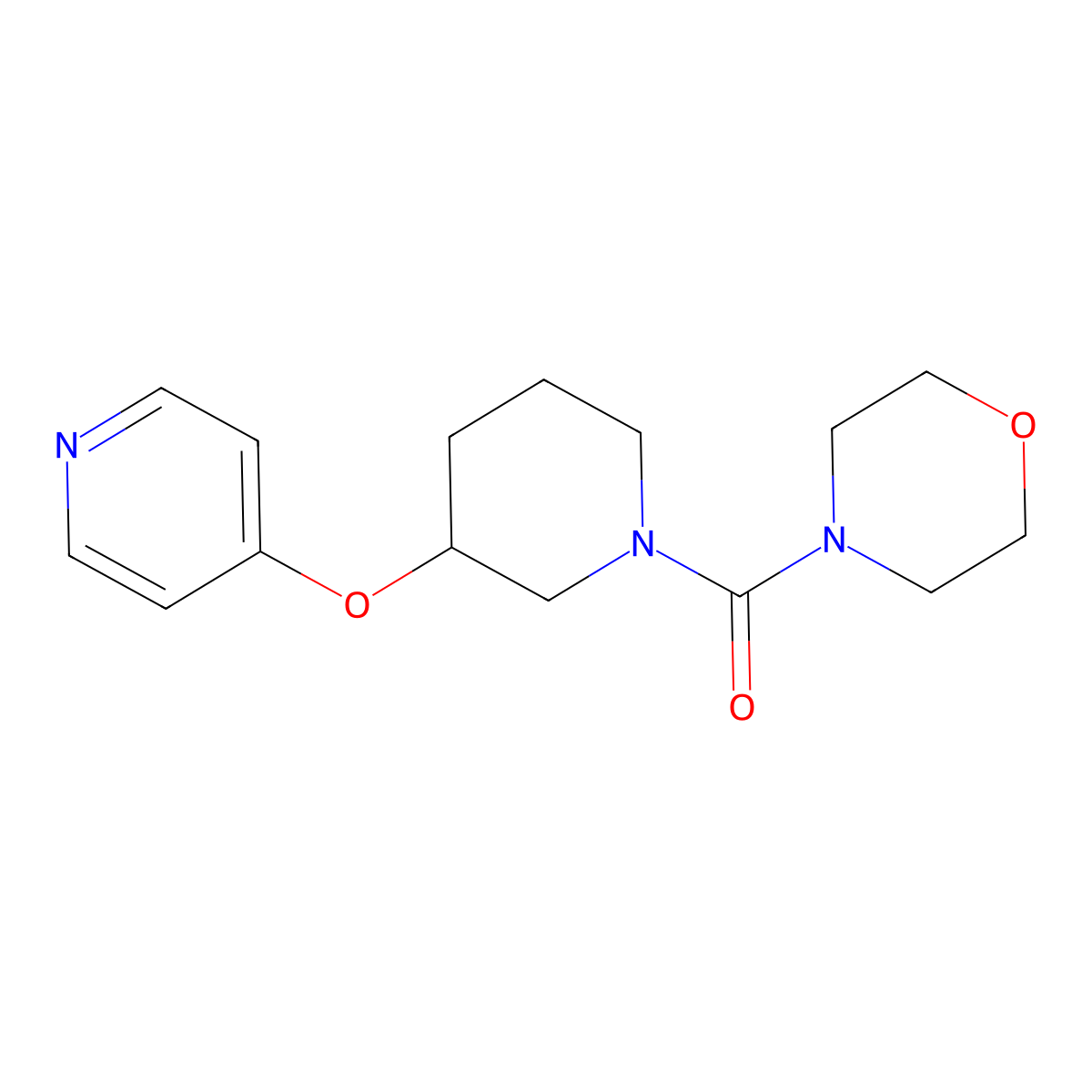 Morpholino(3-(pyridin-4-yloxy)piperidin-1-yl)methanone molecular structure, CAS 2034525-67-0