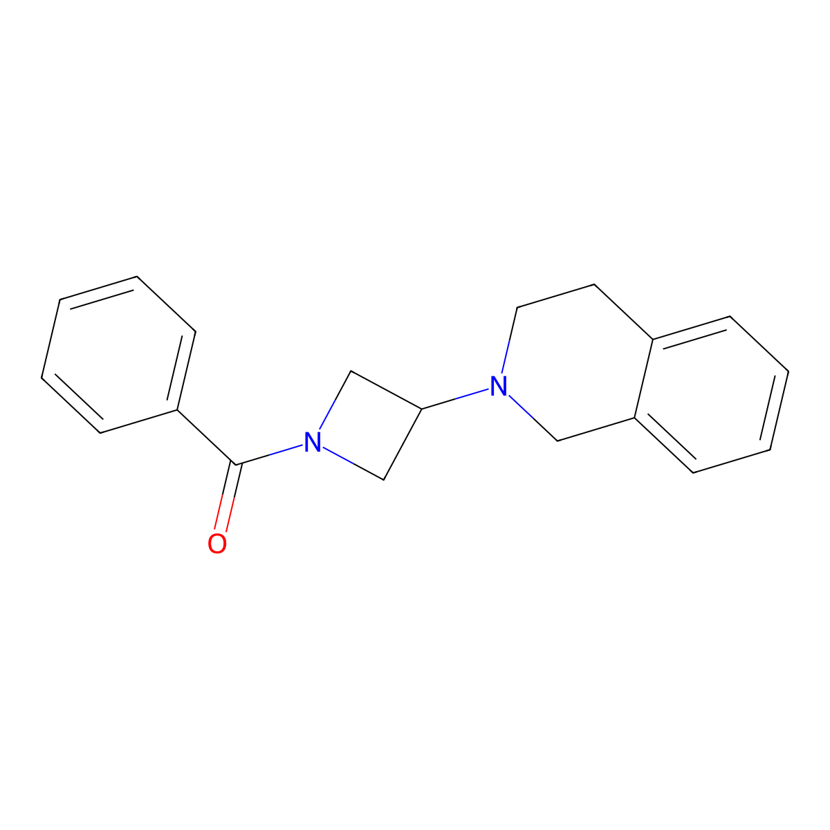 (3-(3,4-dihydroisoquinolin-2(1H)-yl)azetidin-1-yl)(phenyl)methanone molecular structure, CAS 2034525-68-1