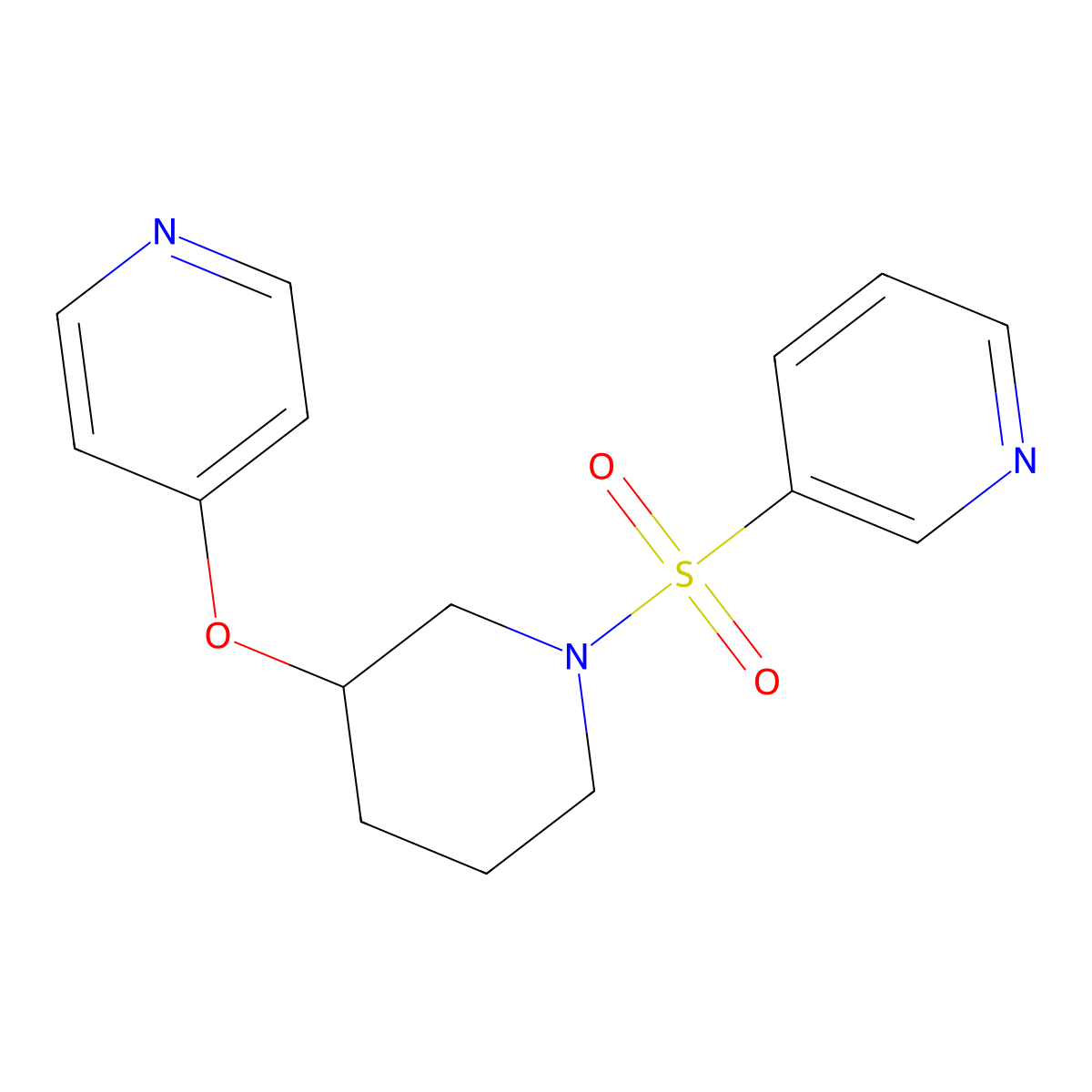 3-{[3-(Pyridin-4-yloxy)piperidin-1-yl]sulfonyl}pyridine molecular structure, CAS 2034525-72-7