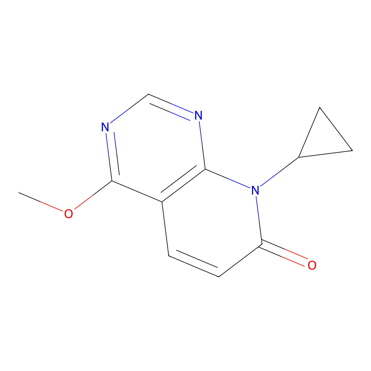 8-cyclopropyl-4-methoxypyrido[2,3-d]pyrimidin-7(8H)-one molecular structure, CAS 2034525-73-8