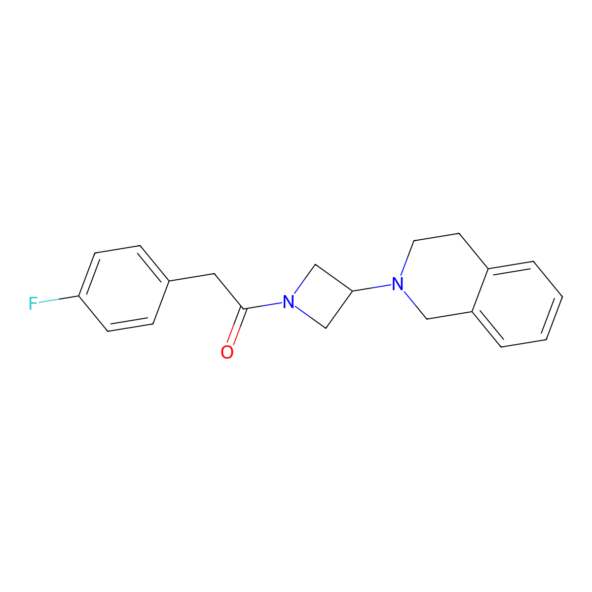 1-(3-(3,4-dihydroisoquinolin-2(1H)-yl)azetidin-1-yl)-2-(4-fluorophenyl)ethanone molecular structure, CAS 2034525-84-1