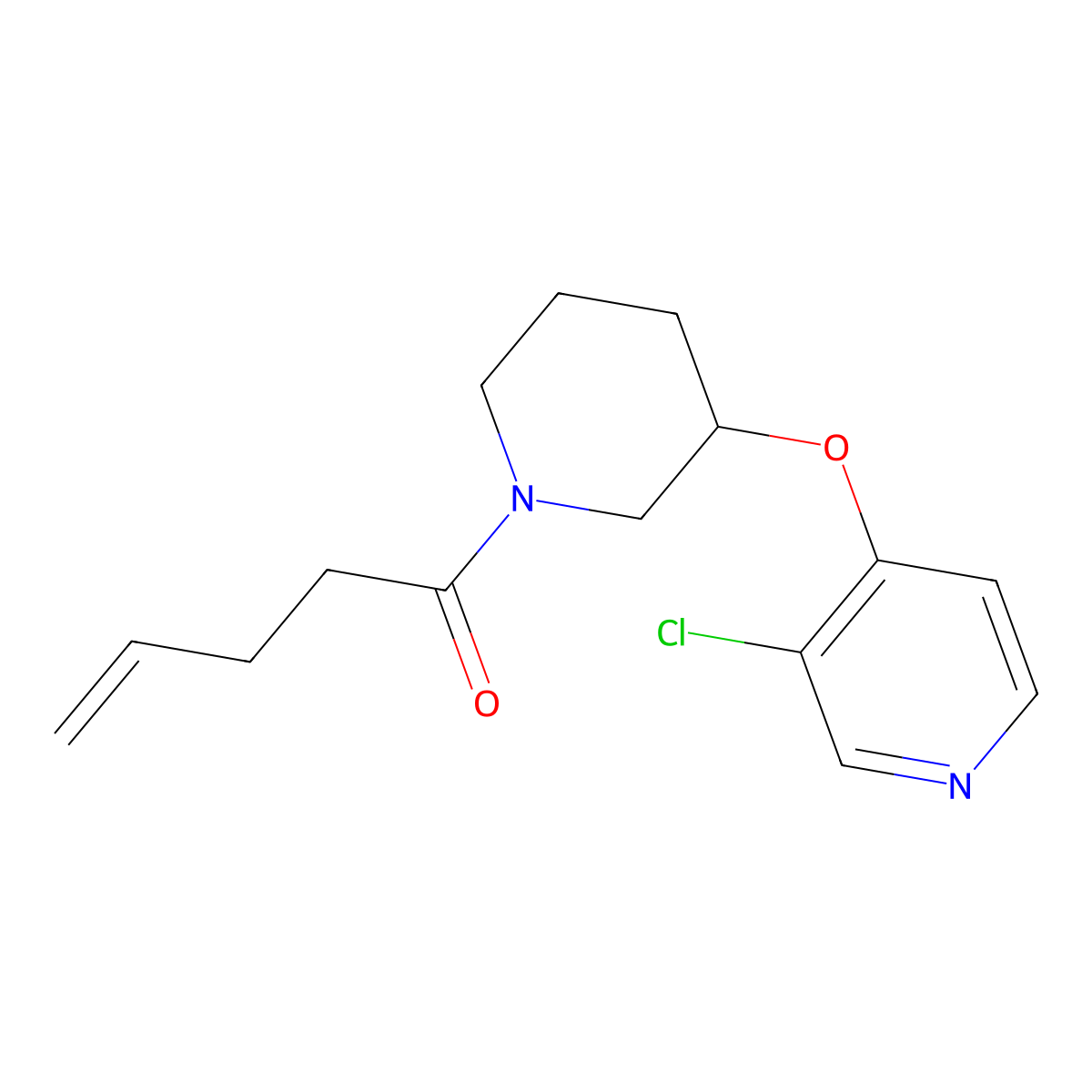 1-(3-((3-Chloropyridin-4-yl)oxy)piperidin-1-yl)pent-4-en-1-one molecular structure, CAS 2034525-96-5