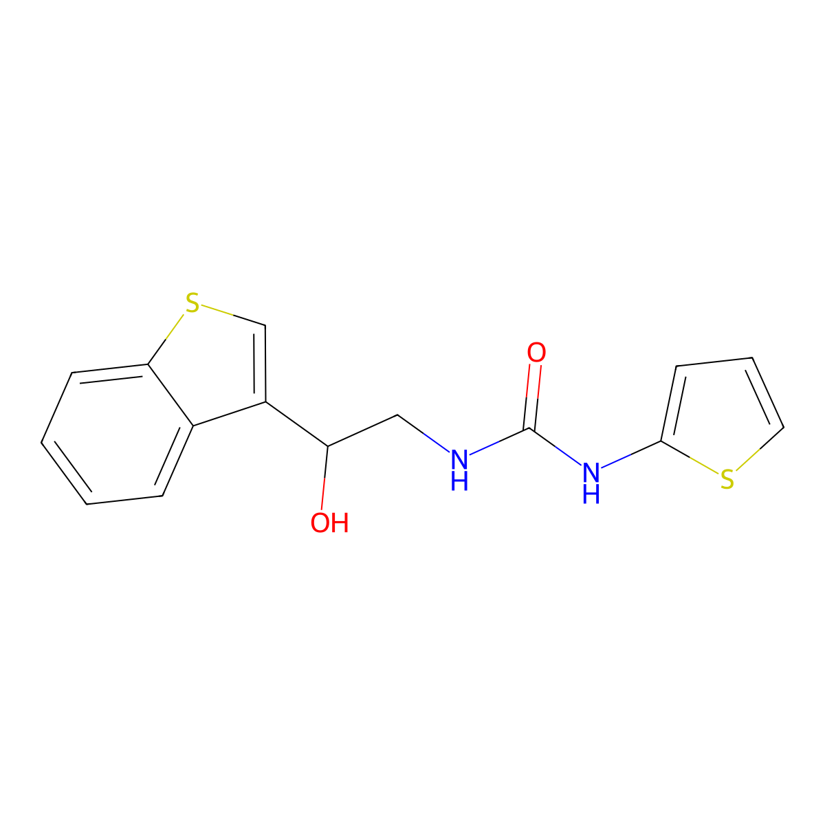1-(2-(Benzo[b]thiophen-3-yl)-2-hydroxyethyl)-3-(thiophen-2-yl)urea molecular structure, CAS 2034526-04-8
