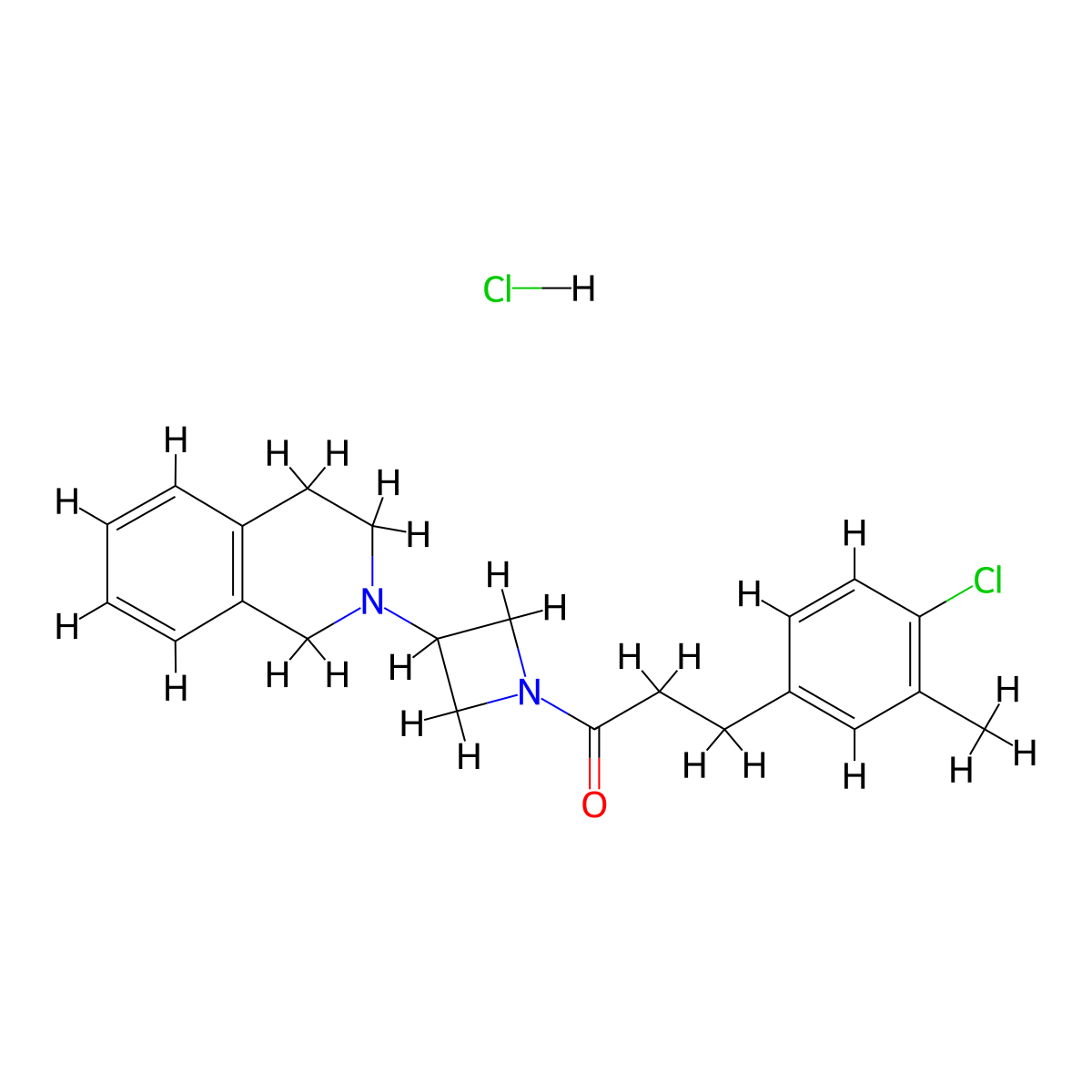 3-(4-chloro-3-methylphenyl)-1-(3-(3,4-dihydroisoquinolin-2(1H)-yl)azetidin-1-yl)propan-1-one hydrochloride molecular structure, CAS 2034526-10-6