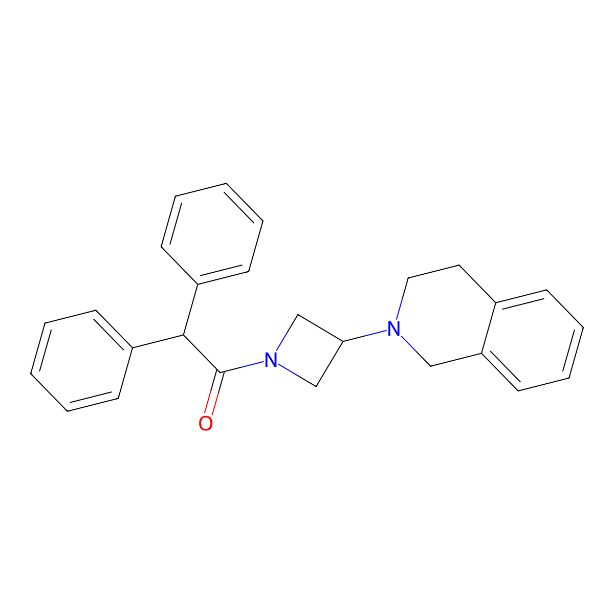 1-(3-(3,4-dihydroisoquinolin-2(1H)-yl)azetidin-1-yl)-2,2-diphenylethanone molecular structure, CAS 2034526-16-2