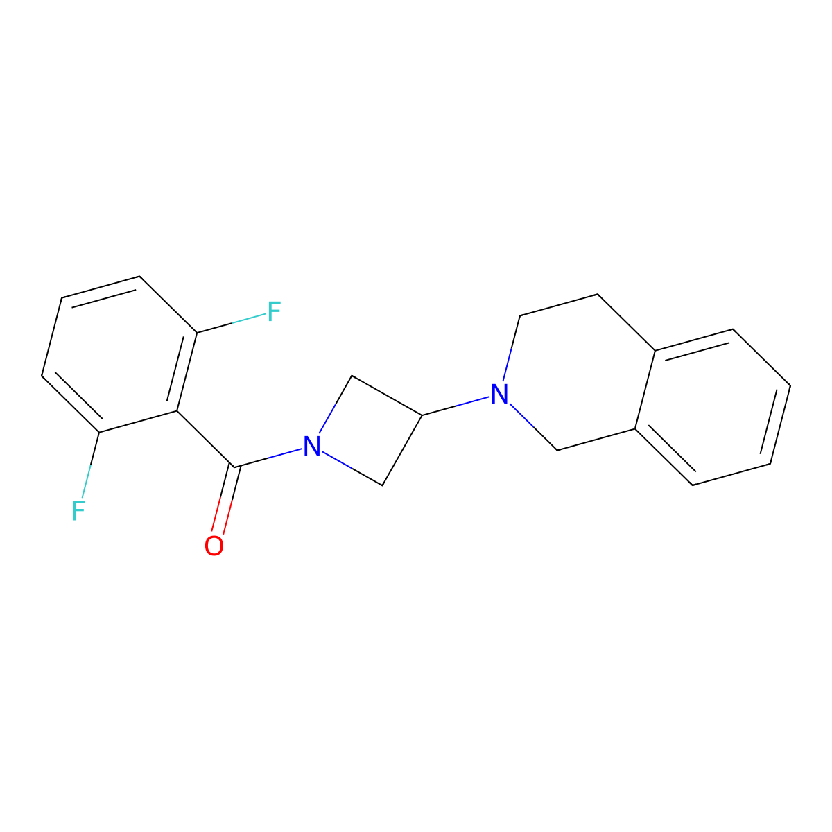 (2,6-difluorophenyl)(3-(3,4-dihydroisoquinolin-2(1H)-yl)azetidin-1-yl)methanone molecular structure, CAS 2034526-25-3