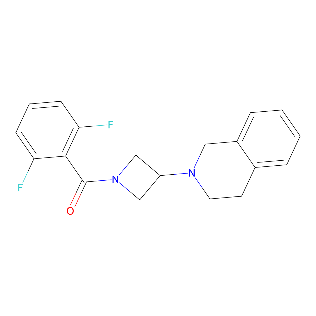 (2,6-difluorophenyl)(3-(3,4-dihydroisoquinolin-2(1H)-yl)azetidin-1-yl)methanone molecular structure, CAS 2034526-25-3