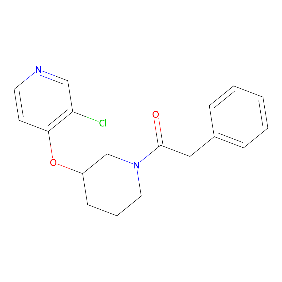 1-(3-((3-Chloropyridin-4-yl)oxy)piperidin-1-yl)-2-phenylethanone molecular structure, CAS 2034526-26-4